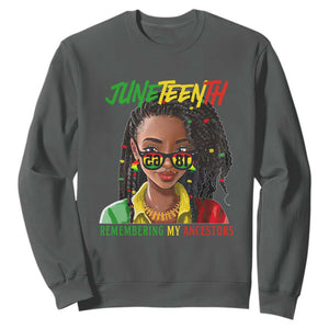 Black Prince Juneteenth 1865 Sweatshirt Loc'd Hair Remembering My Ancestor for Women