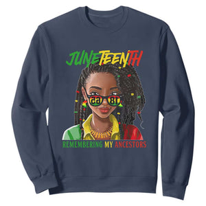 Black Prince Juneteenth 1865 Sweatshirt Loc'd Hair Remembering My Ancestor for Women