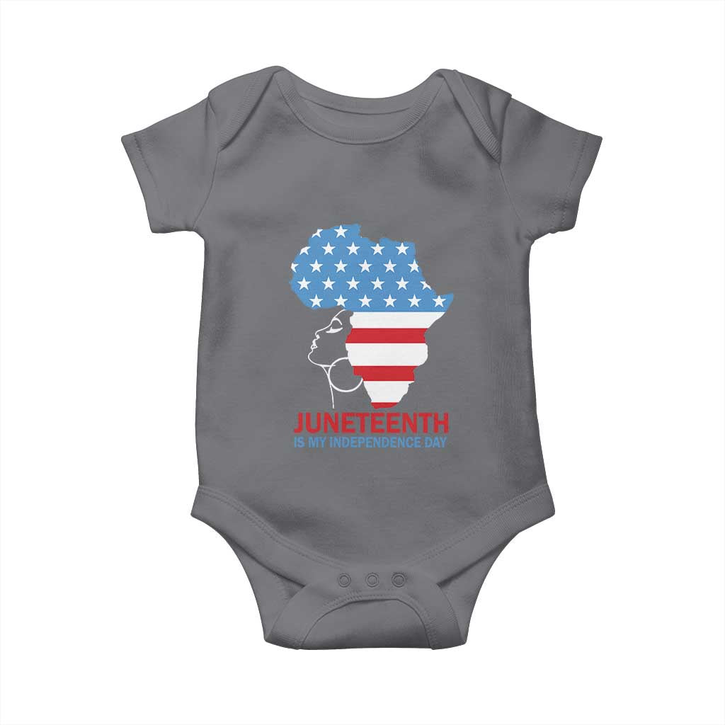 Juneteenth Is My Independence Day Baby Onesie African Woman Not 4th Of July