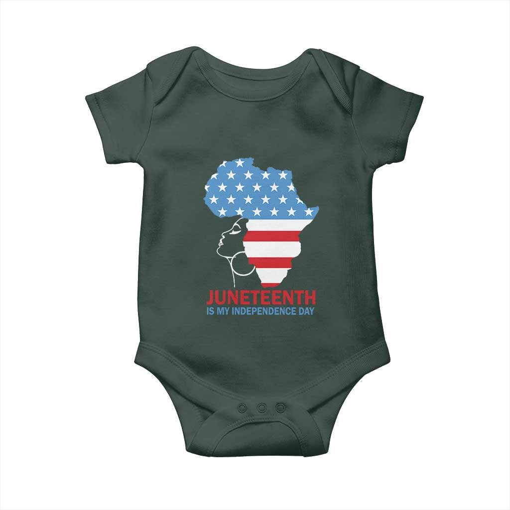 Juneteenth Is My Independence Day Baby Onesie African Woman Not 4th Of July