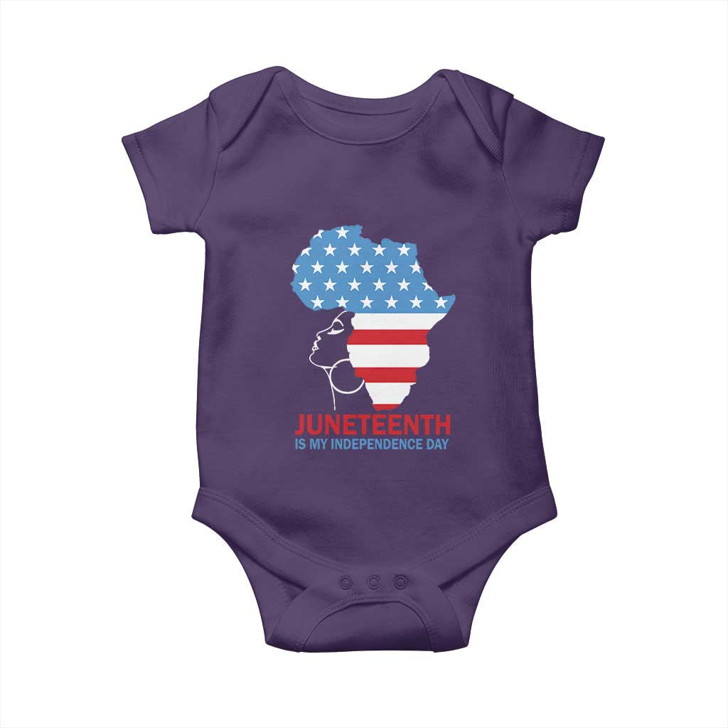 Juneteenth Is My Independence Day Baby Onesie African Woman Not 4th Of July