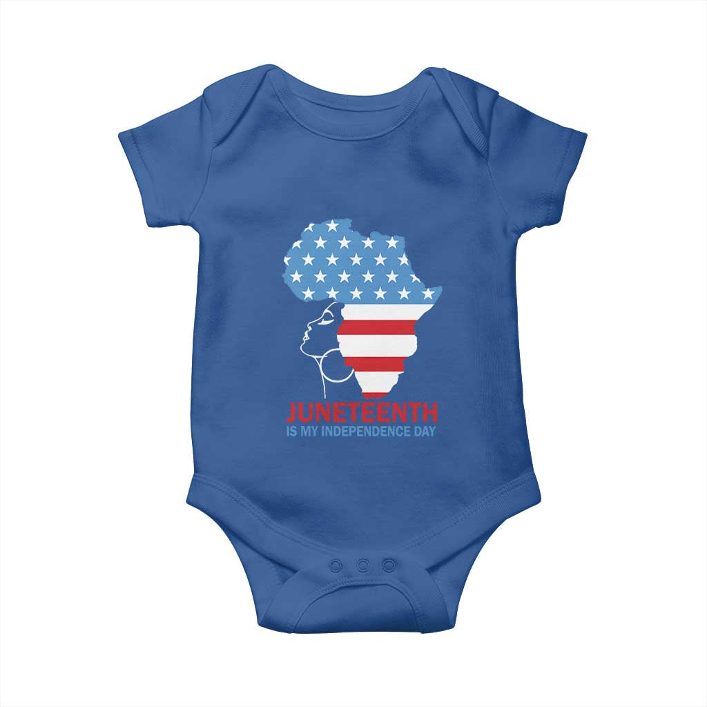 Juneteenth Is My Independence Day Baby Onesie African Woman Not 4th Of July