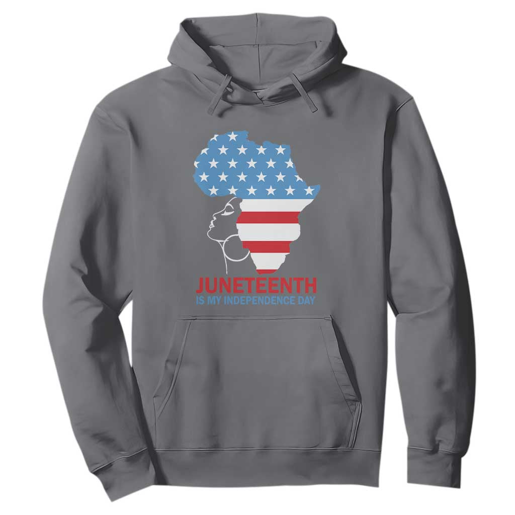 Juneteenth Is My Independence Day Hoodie African Woman Not 4th Of July