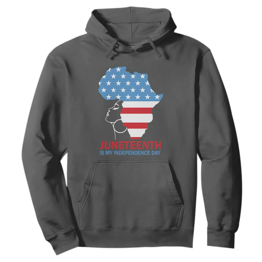 Juneteenth Is My Independence Day Hoodie African Woman Not 4th Of July