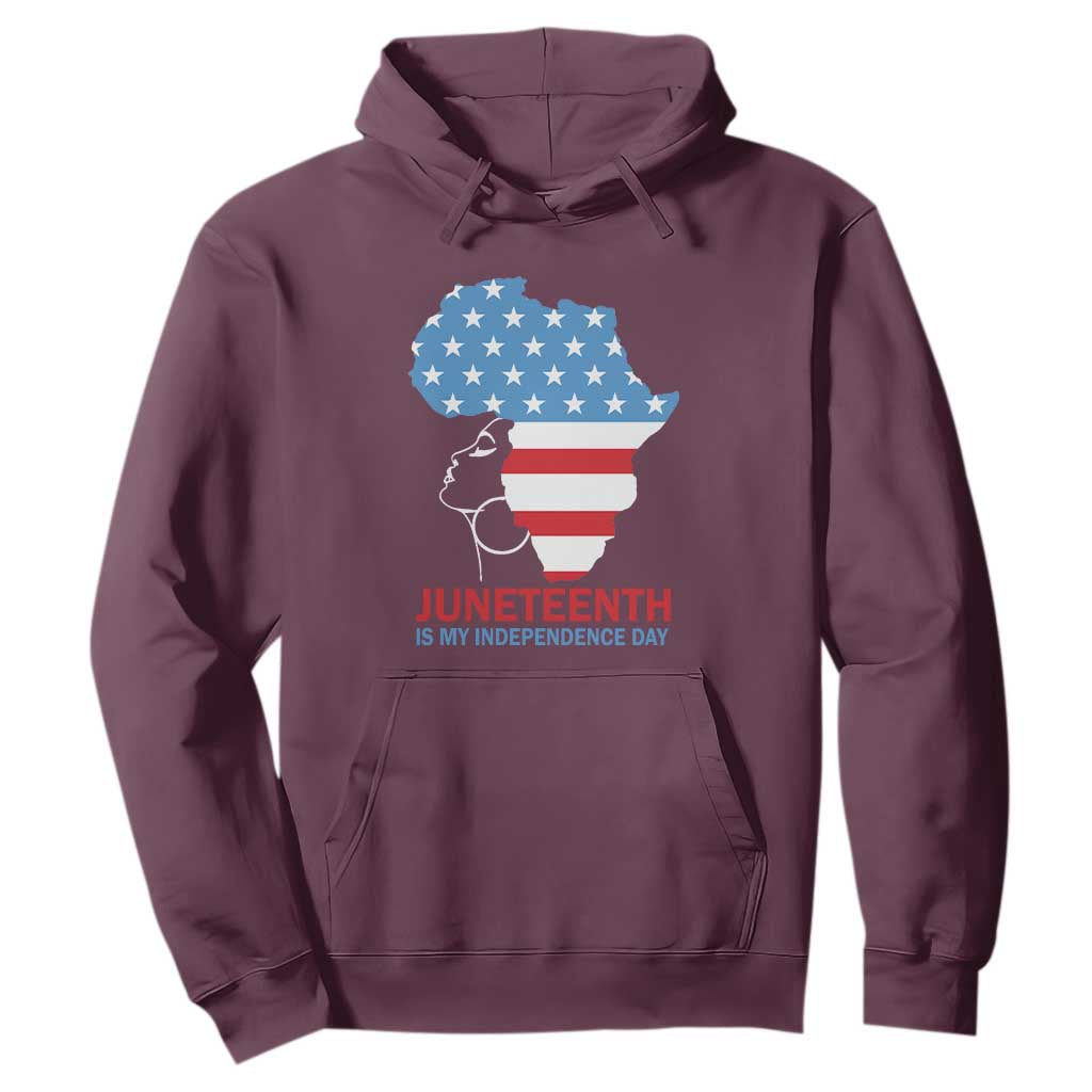 Juneteenth Is My Independence Day Hoodie African Woman Not 4th Of July