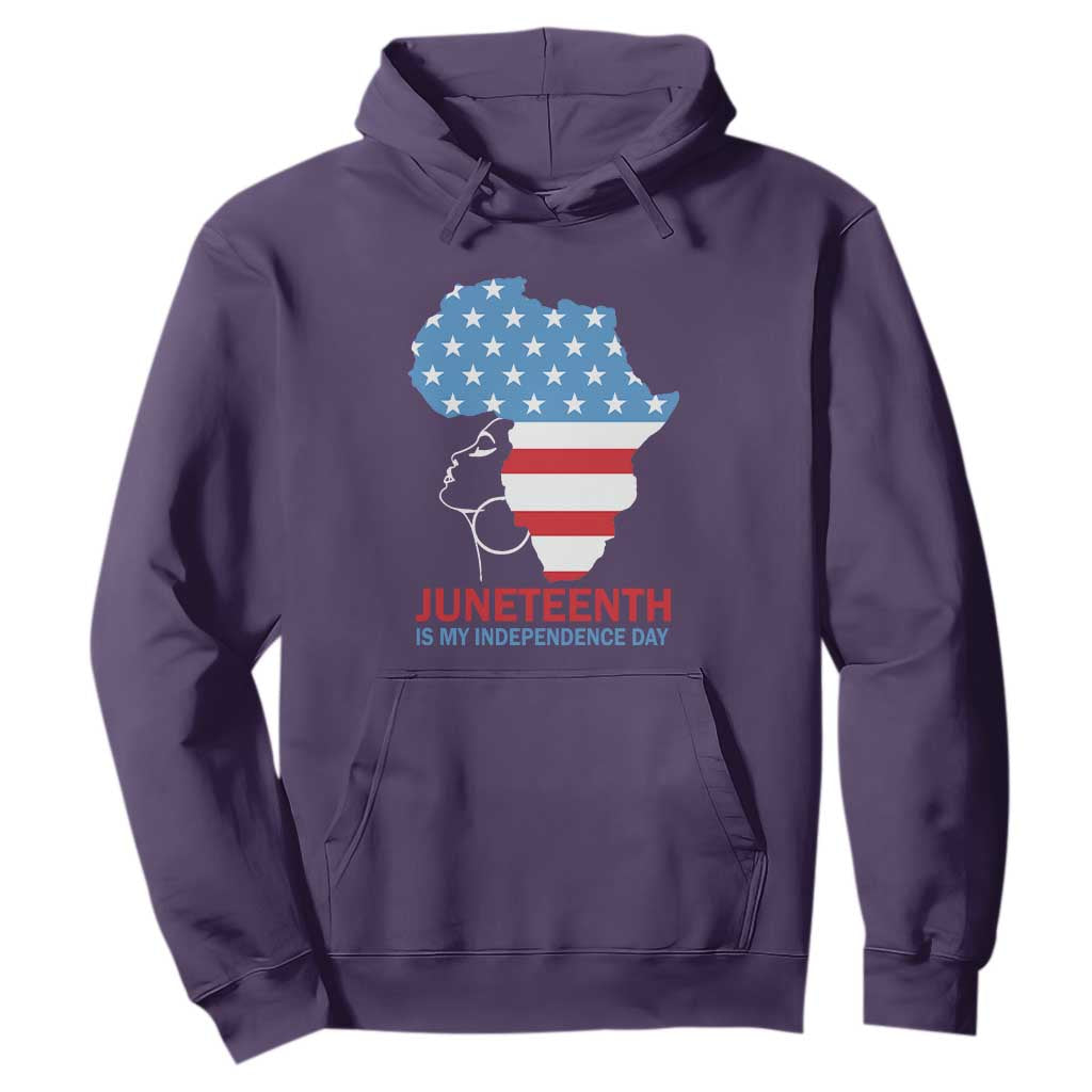 Juneteenth Is My Independence Day Hoodie African Woman Not 4th Of July