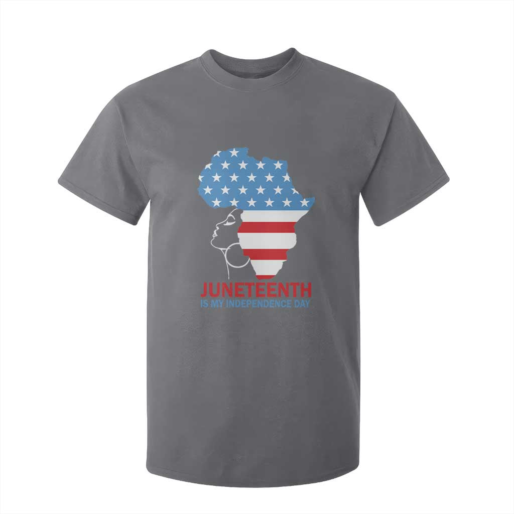 Juneteenth Is My Independence Day T Shirt For Kid African Woman Not 4th Of July