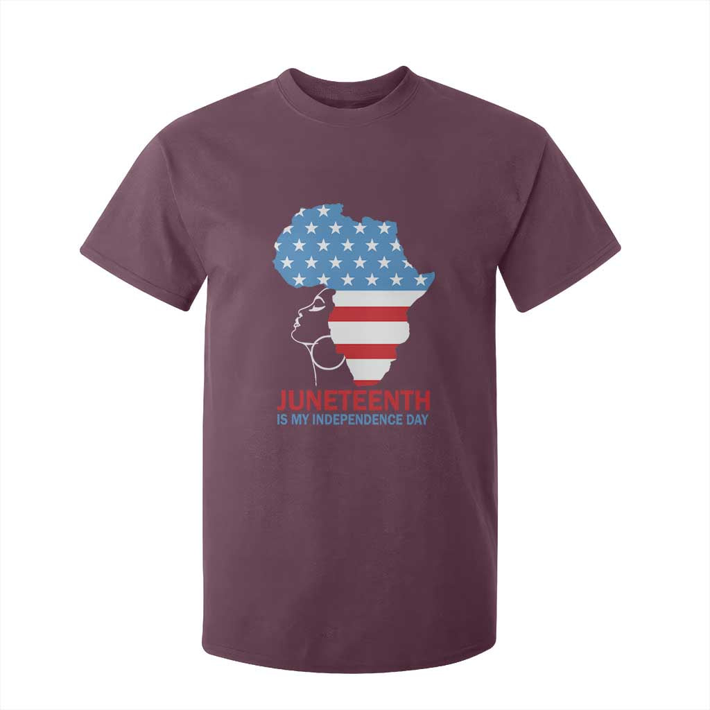 Juneteenth Is My Independence Day T Shirt For Kid African Woman Not 4th Of July