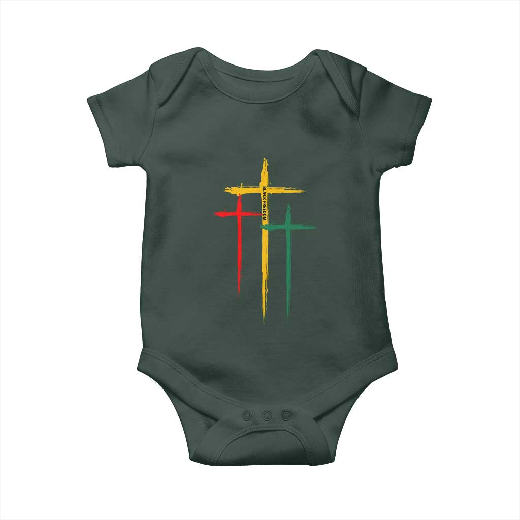 Christian Cross Juneteenth Baby Onesie African Black Freedom Day 1865