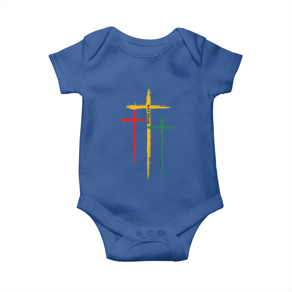 Christian Cross Juneteenth Baby Onesie African Black Freedom Day 1865