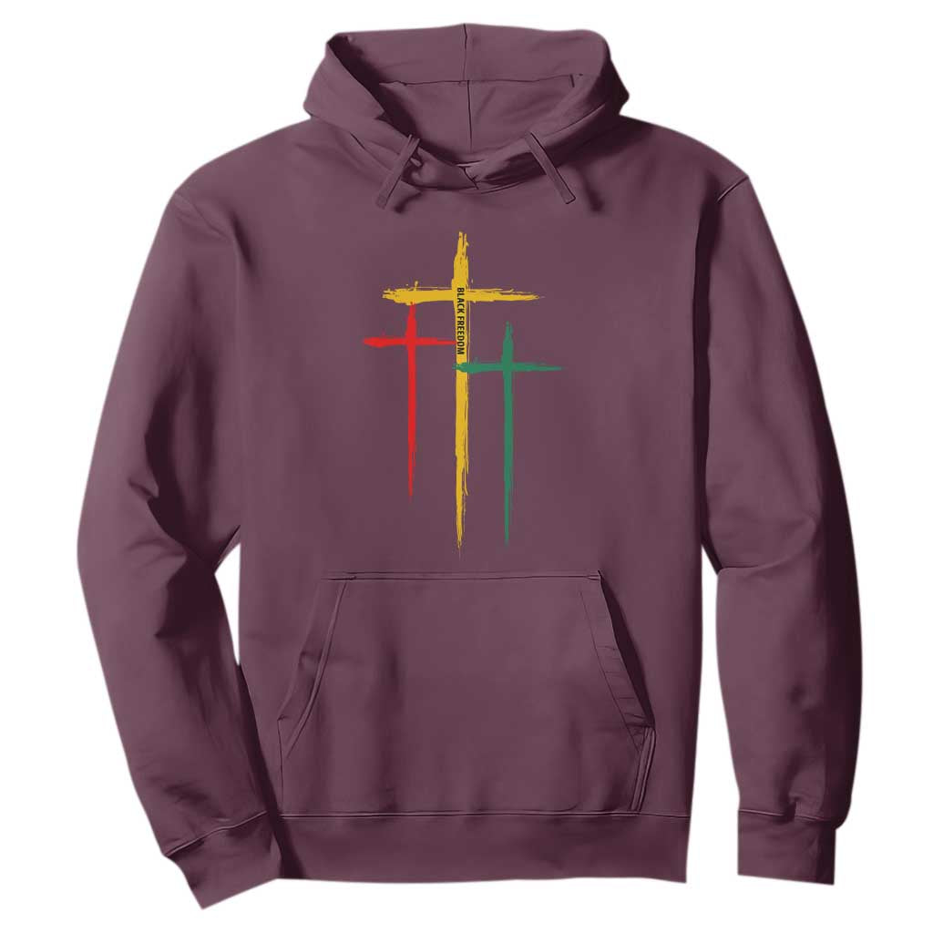 Christian Cross Juneteenth Hoodie African Black Freedom Day 1865
