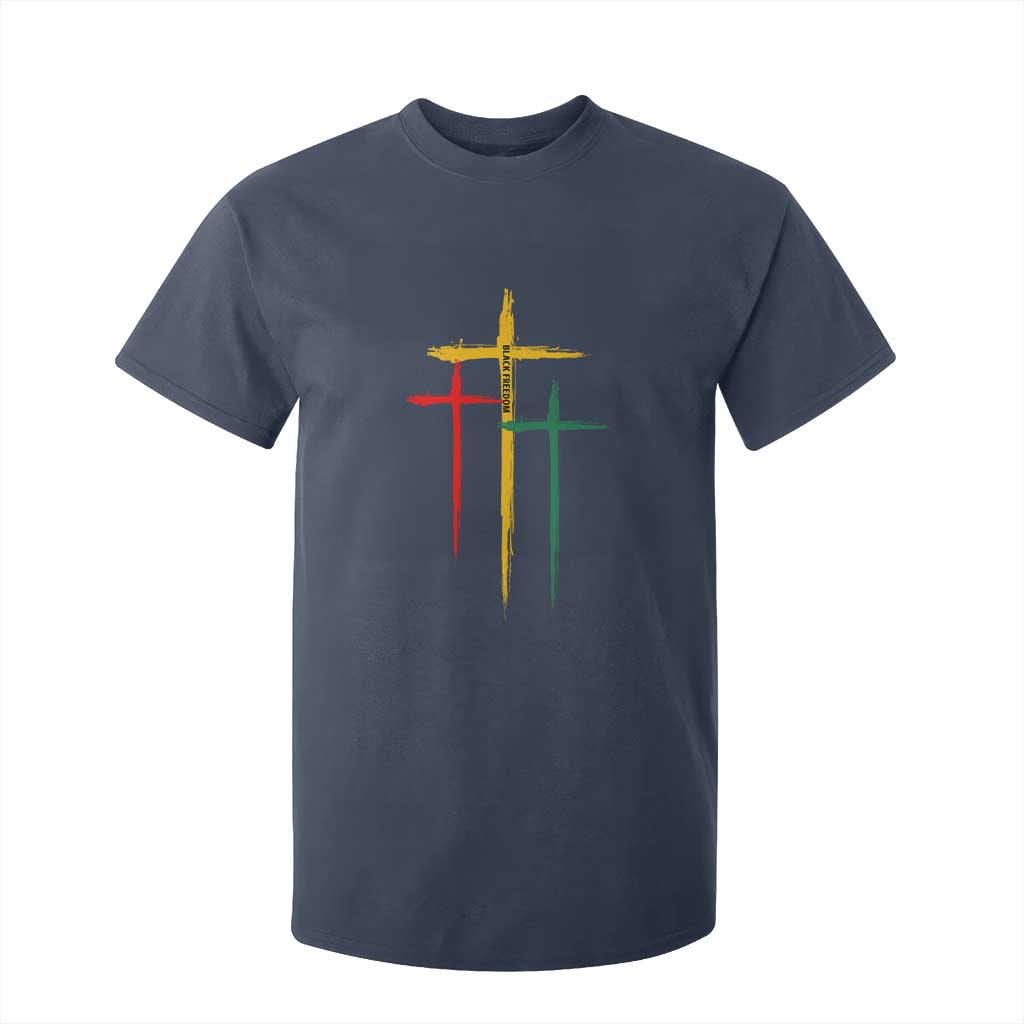Christian Cross Juneteenth T Shirt For Kid African Black Freedom Day 1865
