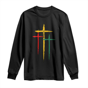 Christian Cross Juneteenth Long Sleeve Shirt African Black Freedom Day 1865