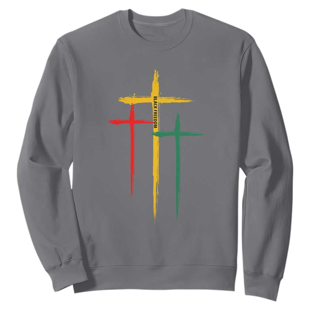 Christian Cross Juneteenth Sweatshirt African Black Freedom Day 1865