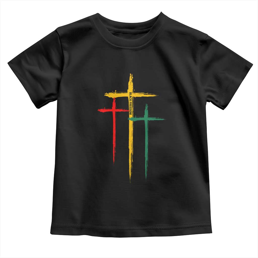 Christian Cross Juneteenth Toddler T Shirt African Black Freedom Day 1865