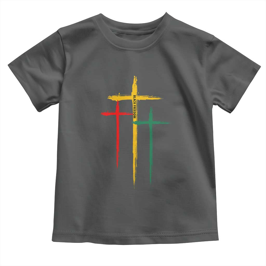 Christian Cross Juneteenth Toddler T Shirt African Black Freedom Day 1865
