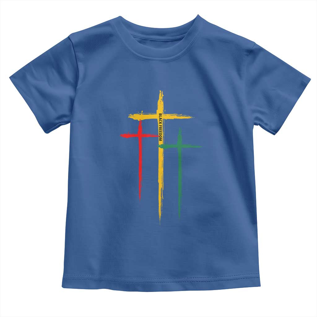 Christian Cross Juneteenth Toddler T Shirt African Black Freedom Day 1865