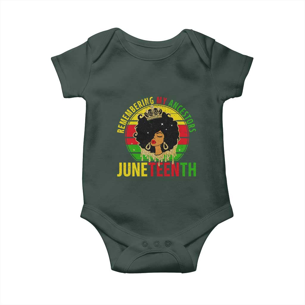 Vintage Juneteenth Baby Onesie Remembering My Ancestors