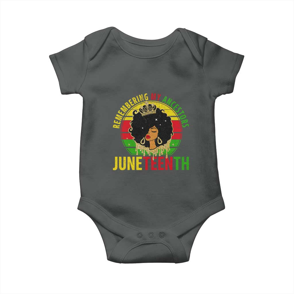 Vintage Juneteenth Baby Onesie Remembering My Ancestors