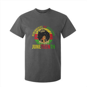 Vintage Juneteenth T Shirt For Kid Remembering My Ancestors