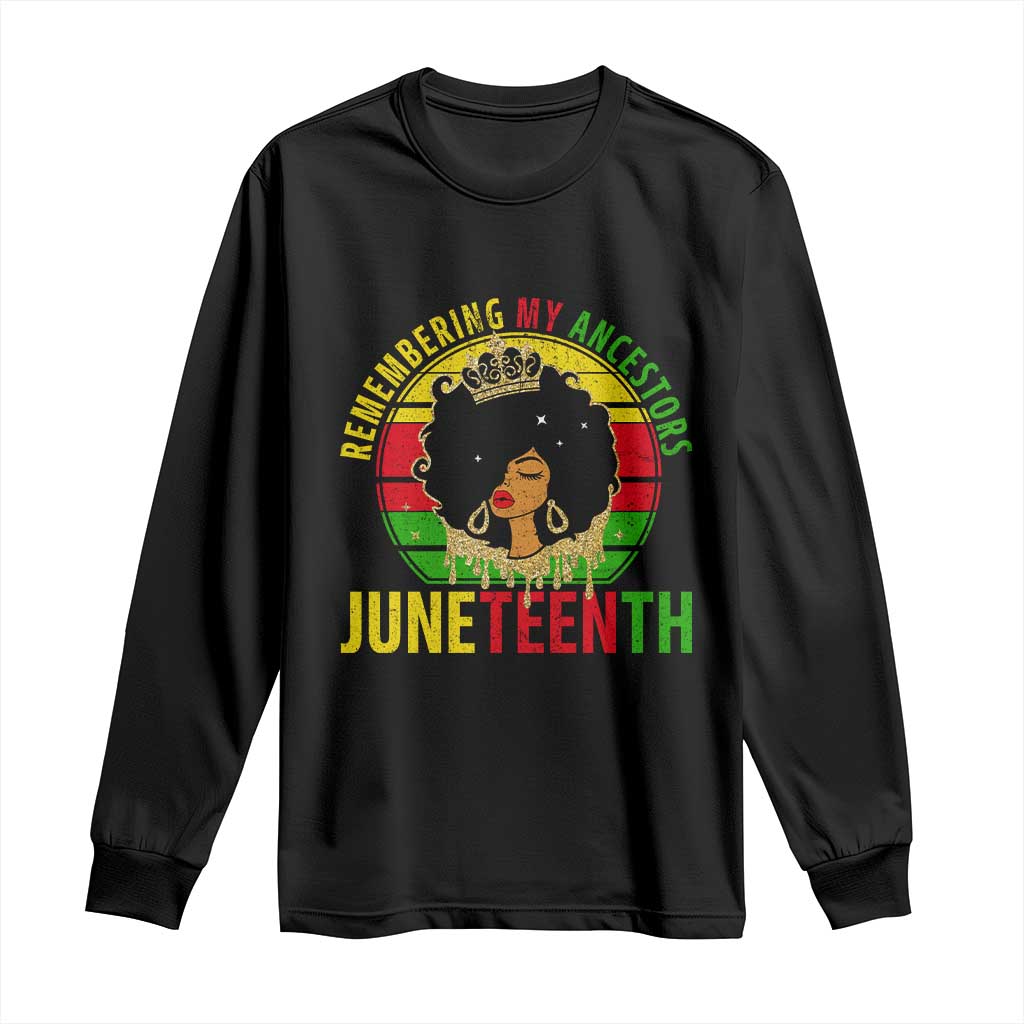 Vintage Juneteenth Long Sleeve Shirt Remembering My Ancestors