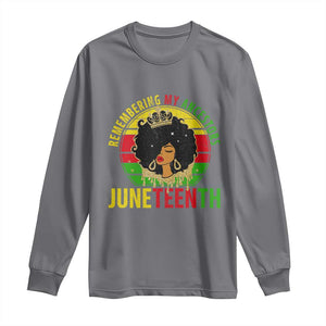 Vintage Juneteenth Long Sleeve Shirt Remembering My Ancestors