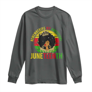 Vintage Juneteenth Long Sleeve Shirt Remembering My Ancestors