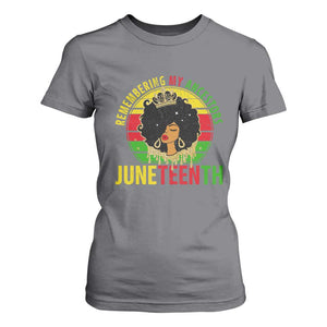 Vintage Juneteenth T Shirt For Women Remembering My Ancestors