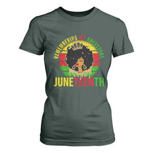 Vintage Juneteenth T Shirt For Women Remembering My Ancestors