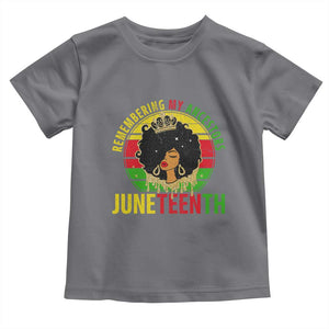 Vintage Juneteenth Toddler T Shirt Remembering My Ancestors