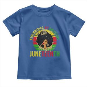 Vintage Juneteenth Toddler T Shirt Remembering My Ancestors