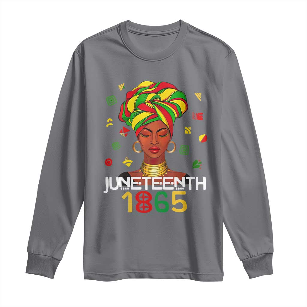 Melanin Queen Long Sleeve Shirt 1865 Juneteenth Celebrate African American Freedom Day