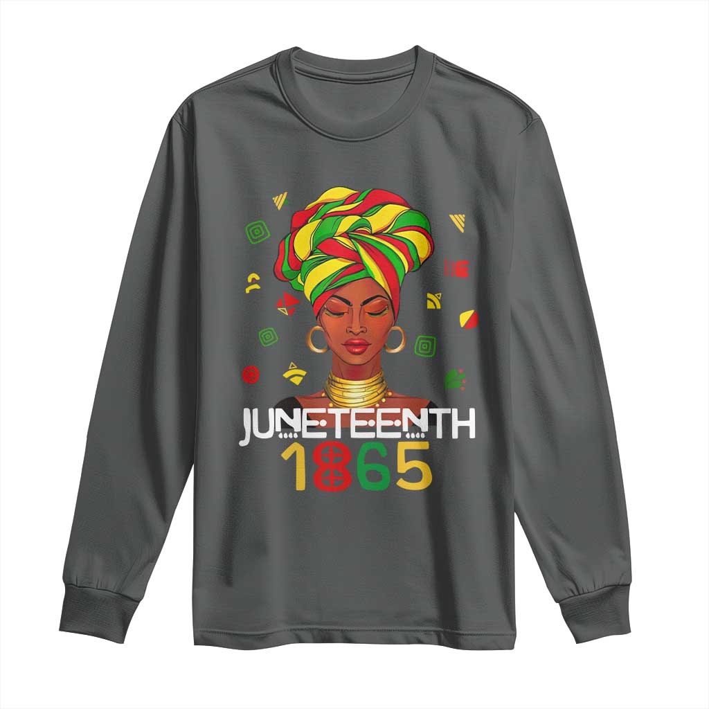 Melanin Queen Long Sleeve Shirt 1865 Juneteenth Celebrate African American Freedom Day