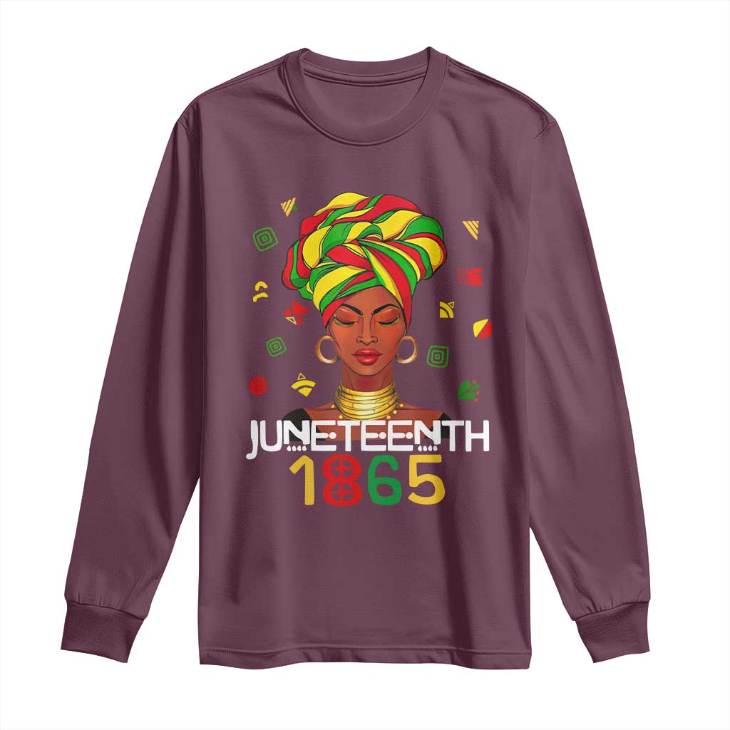 Melanin Queen Long Sleeve Shirt 1865 Juneteenth Celebrate African American Freedom Day