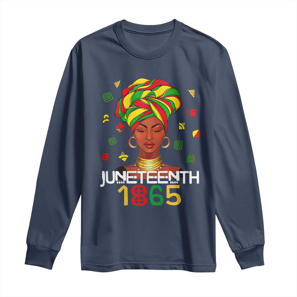 Melanin Queen Long Sleeve Shirt 1865 Juneteenth Celebrate African American Freedom Day