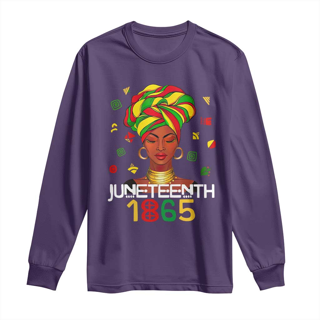 Melanin Queen Long Sleeve Shirt 1865 Juneteenth Celebrate African American Freedom Day