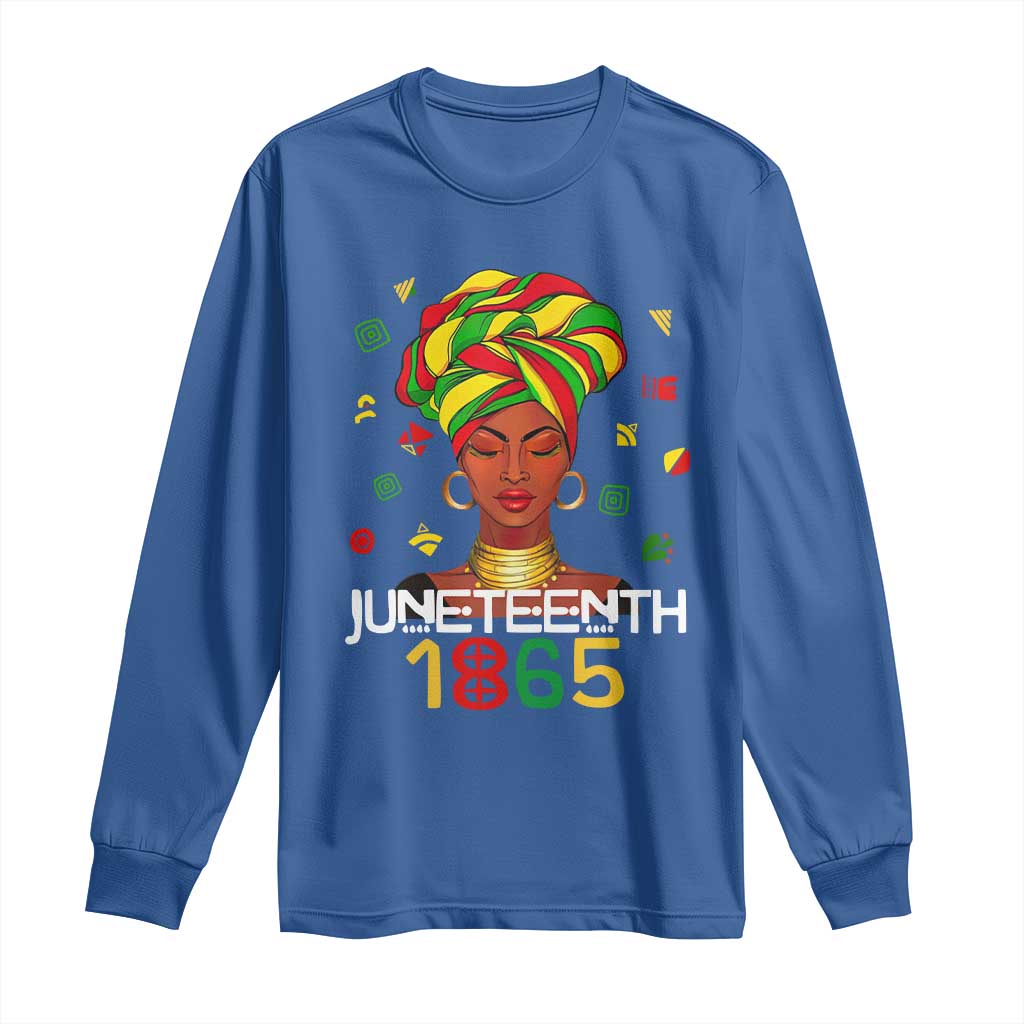 Melanin Queen Long Sleeve Shirt 1865 Juneteenth Celebrate African American Freedom Day