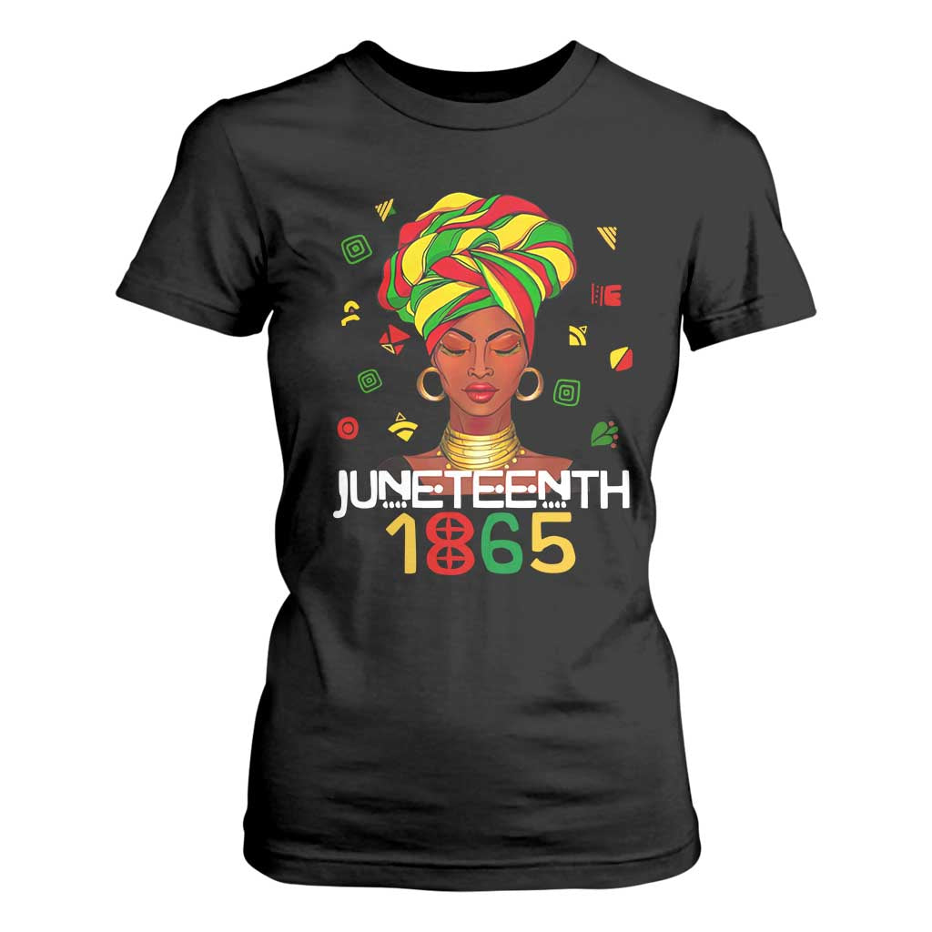 Melanin Queen T Shirt For Women 1865 Juneteenth Celebrate African American Freedom Day