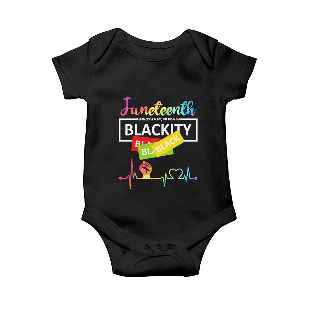 Juneteenth 1865 Baby Onesie Blackity Heartbeat
