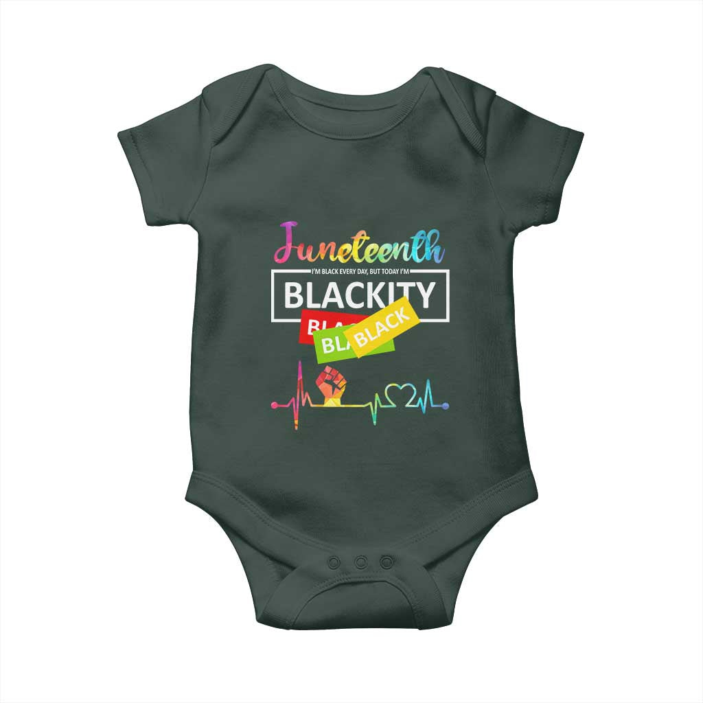 Juneteenth 1865 Baby Onesie Blackity Heartbeat