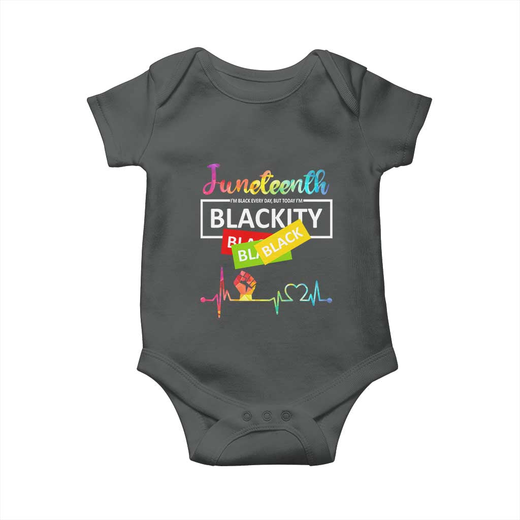 Juneteenth 1865 Baby Onesie Blackity Heartbeat