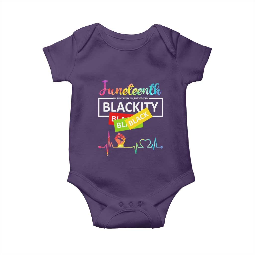 Juneteenth 1865 Baby Onesie Blackity Heartbeat