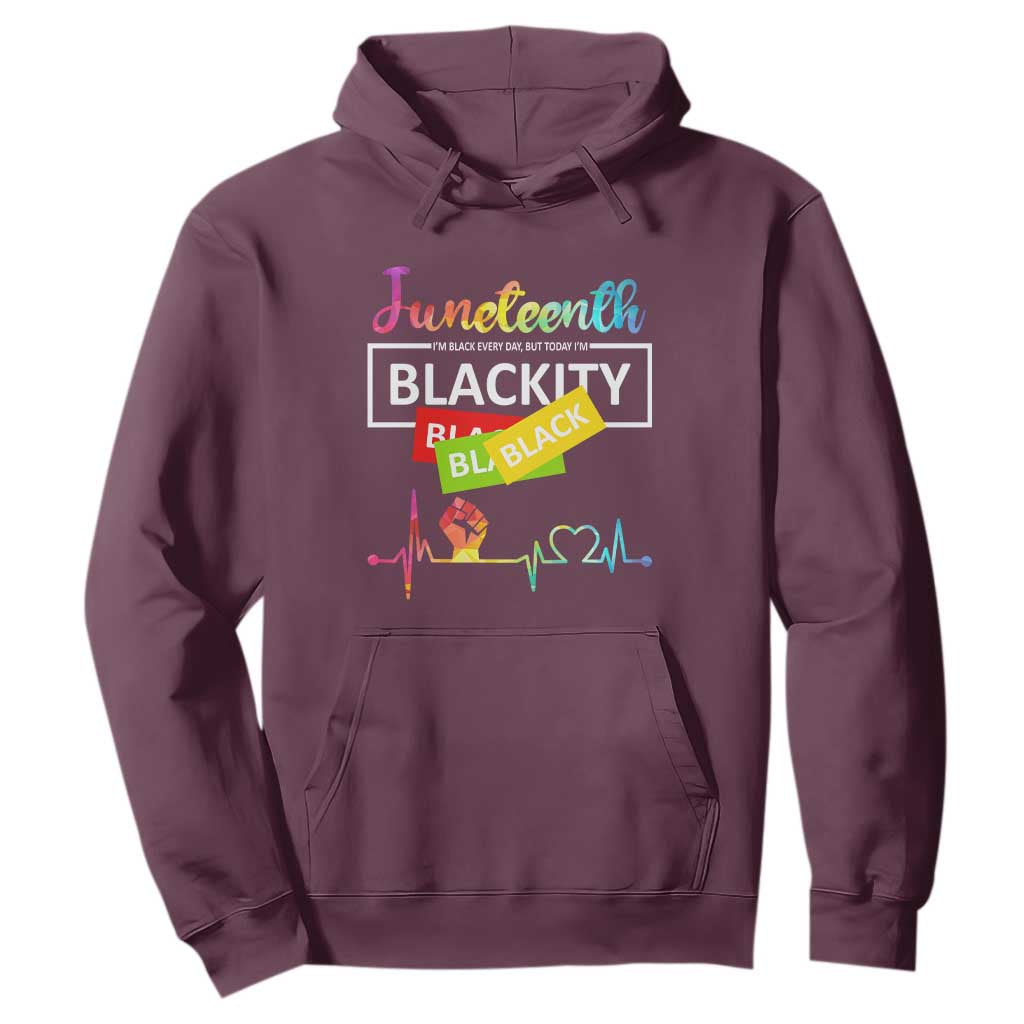 Juneteenth 1865 Hoodie Blackity Heartbeat