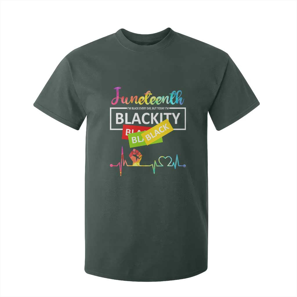 Juneteenth 1865 T Shirt For Kid Blackity Heartbeat