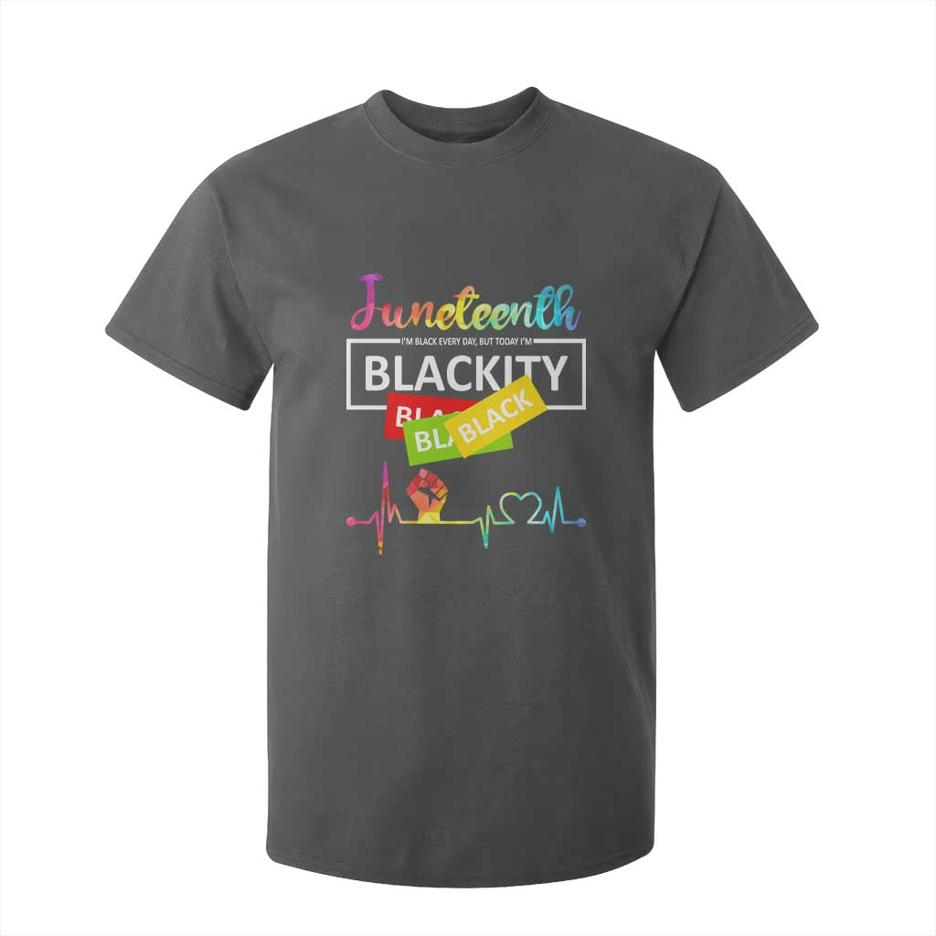 Juneteenth 1865 T Shirt For Kid Blackity Heartbeat