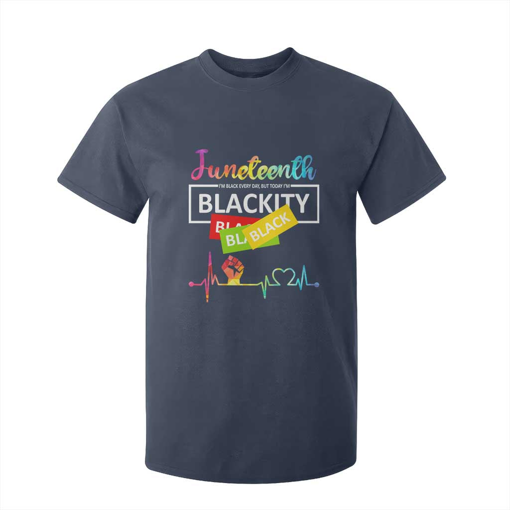 Juneteenth 1865 T Shirt For Kid Blackity Heartbeat
