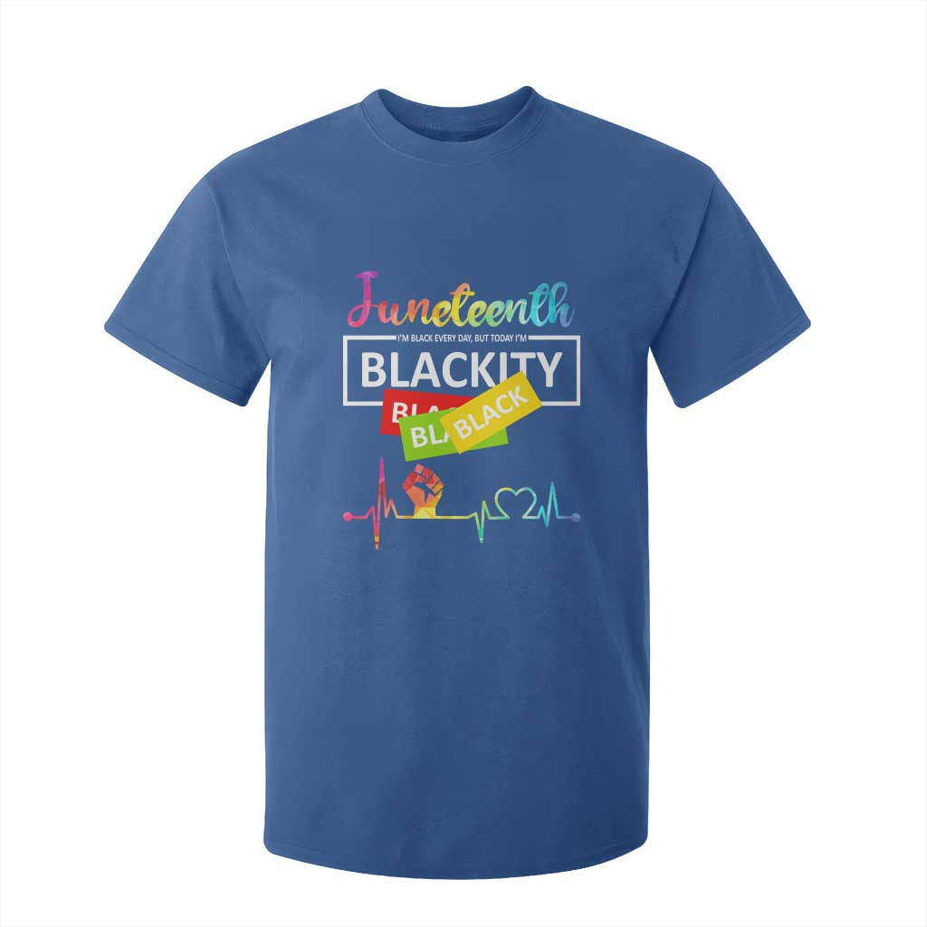 Juneteenth 1865 T Shirt For Kid Blackity Heartbeat
