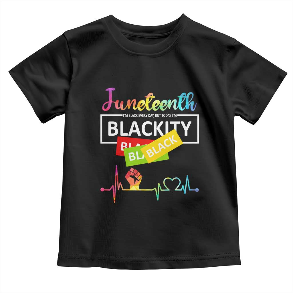 Juneteenth 1865 Toddler T Shirt Blackity Heartbeat