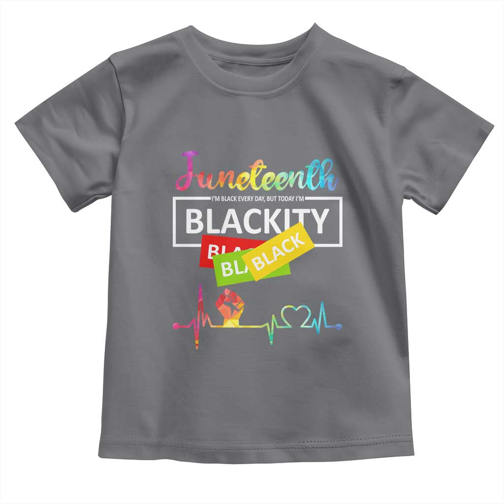 Juneteenth 1865 Toddler T Shirt Blackity Heartbeat