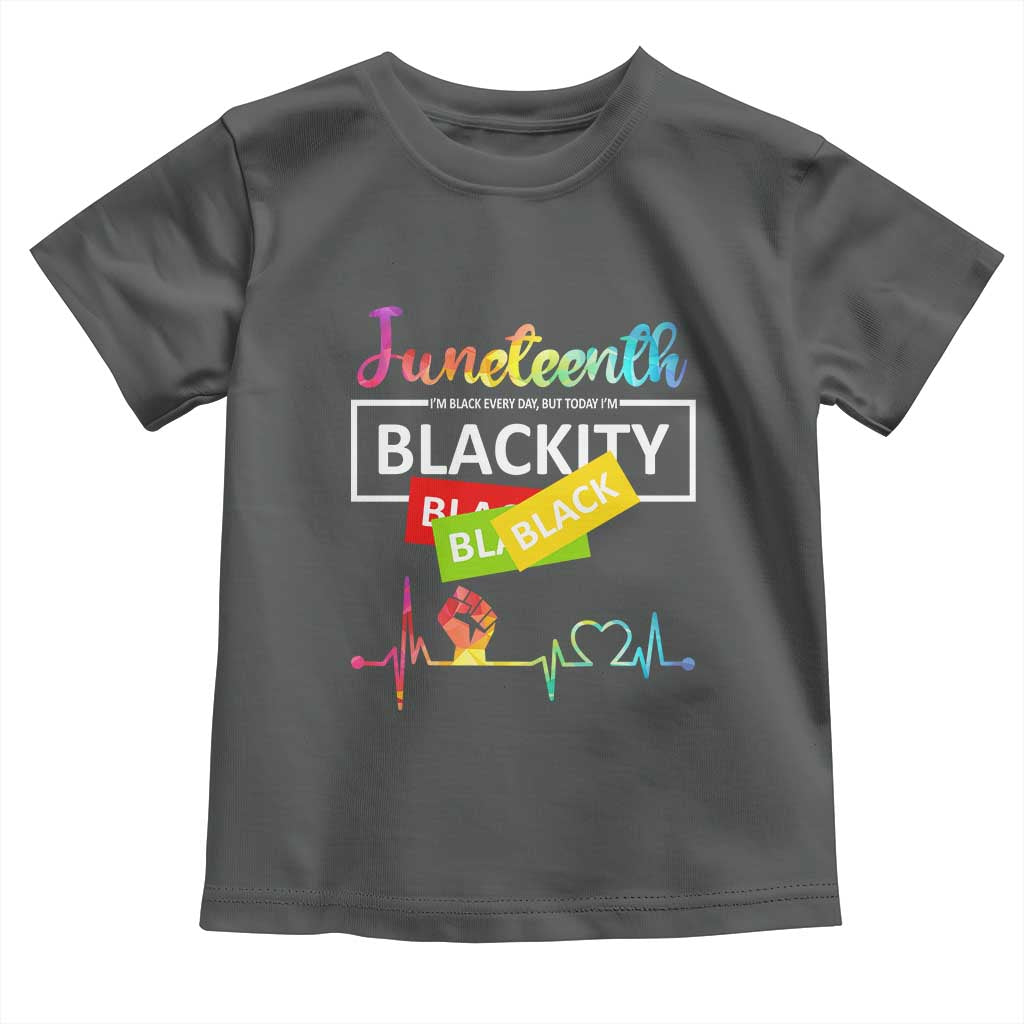 Juneteenth 1865 Toddler T Shirt Blackity Heartbeat